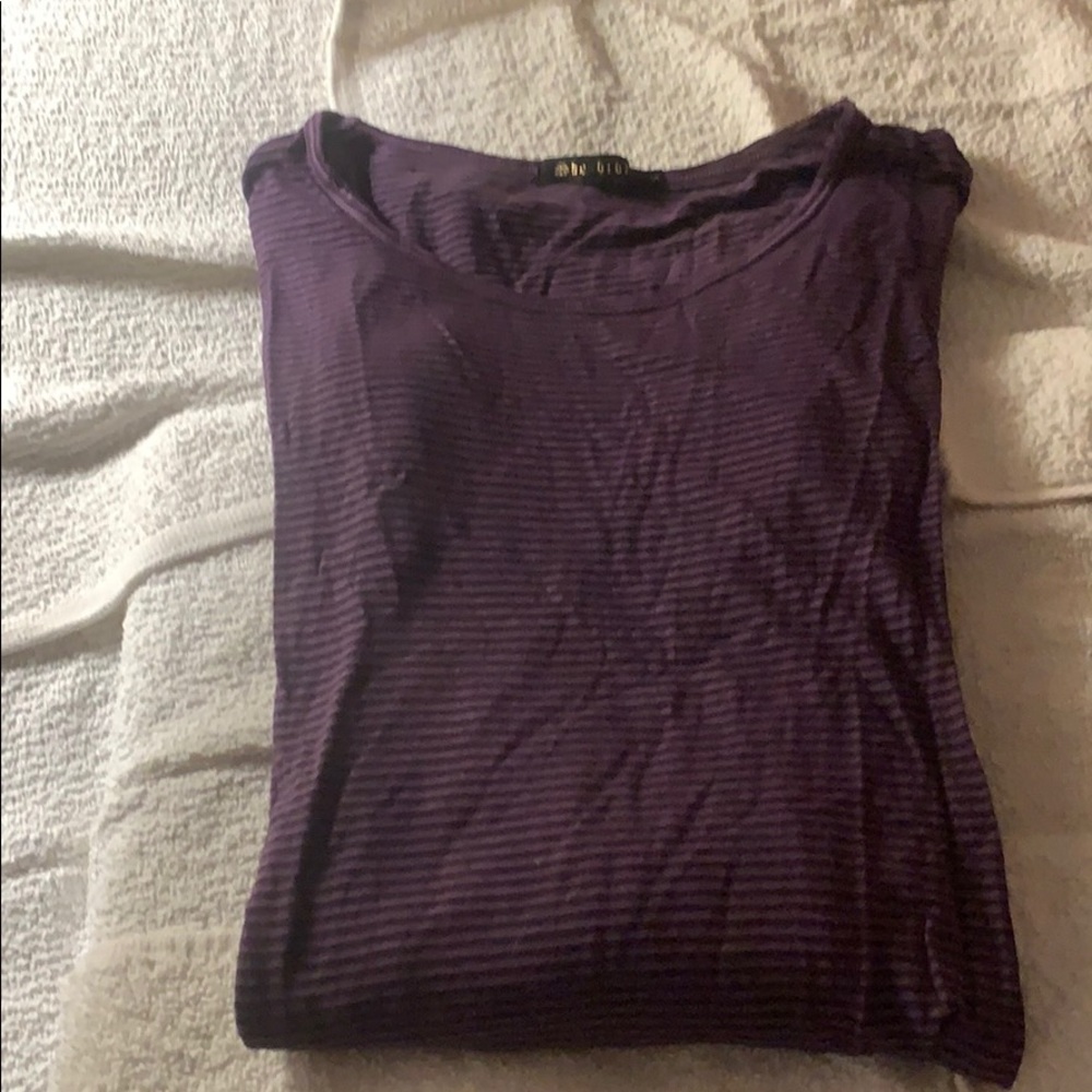 She Bible tunic length striped shirt